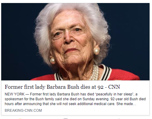 CNN Barbara Bush